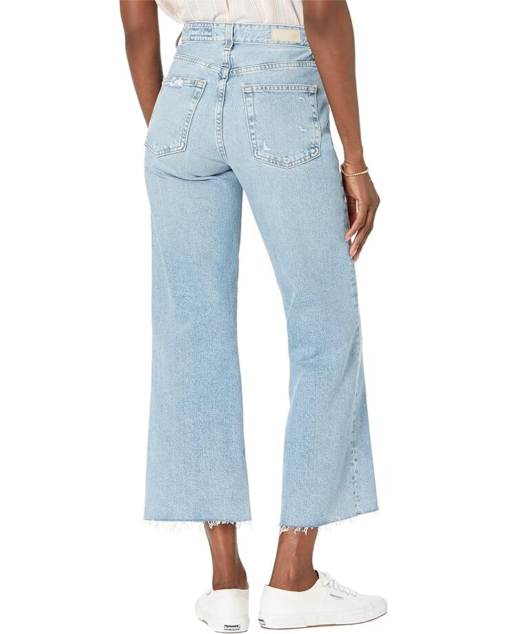 цена Джинсы AG Jeans Saige Wide Leg Crop High-Rise Fit in Apparition, цвет Apparition