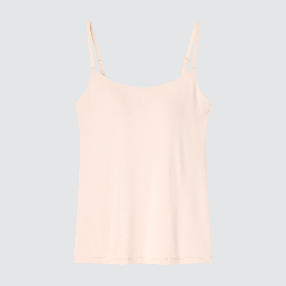 

Топ Uniqlo AIRism Bra с бретельками и подкладками, светло-бежевый