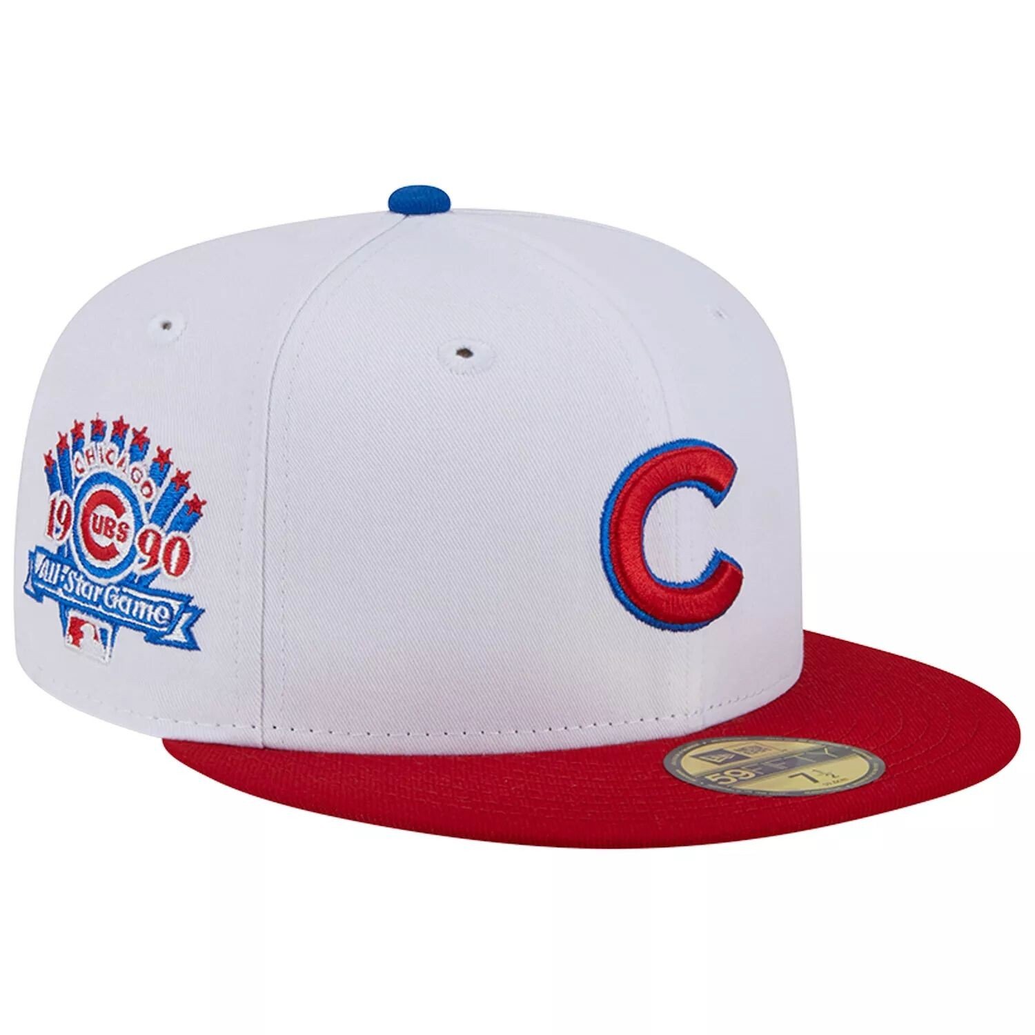

Мужская облегающая шляпа New Era белого/красного цвета Chicago Cubs Undervisor 59FIFTY