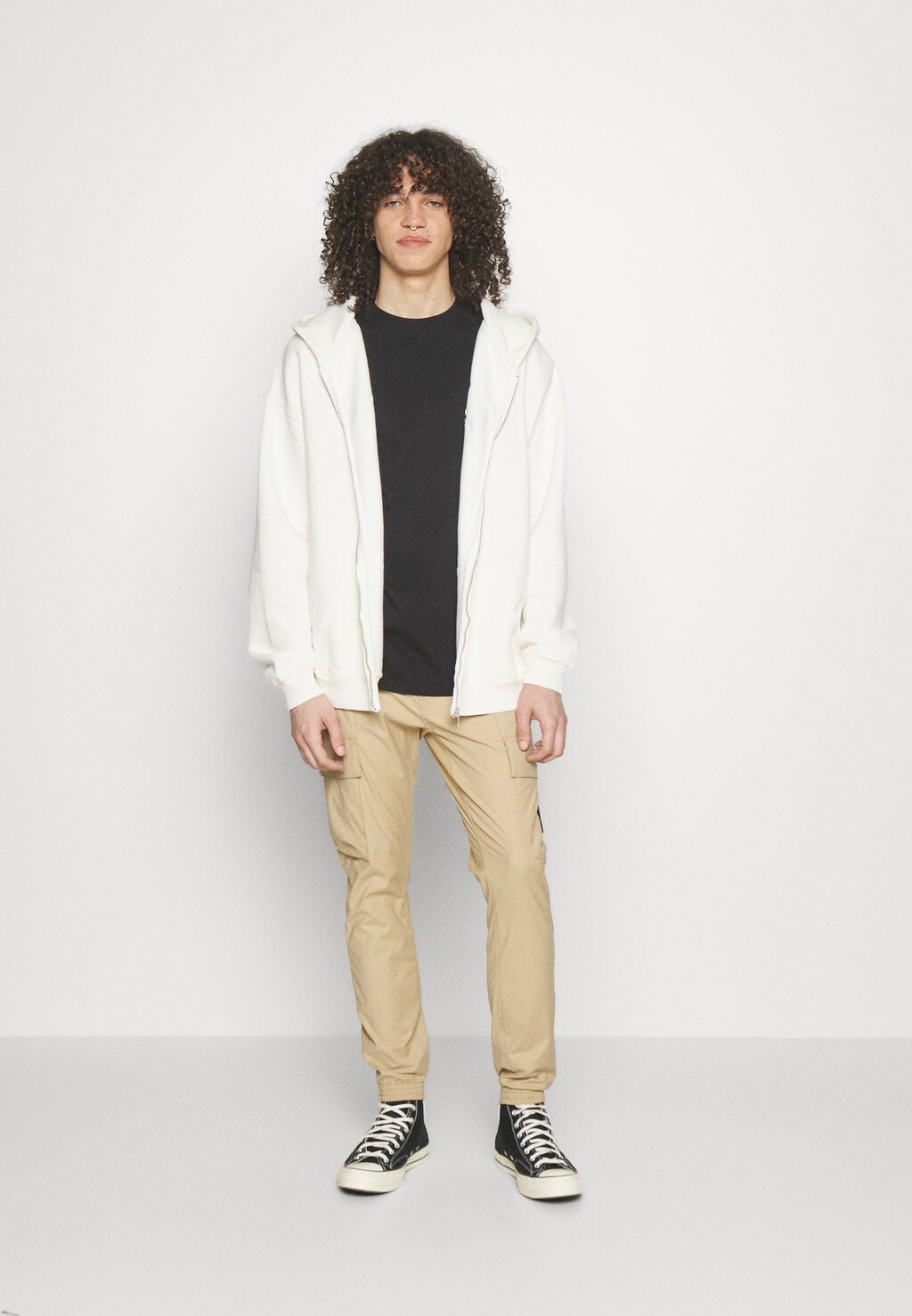 

Толстовка на молнии WARP-ZIP HOODIE UNISEX LOW LIGHTS STUDIOS, экрю
