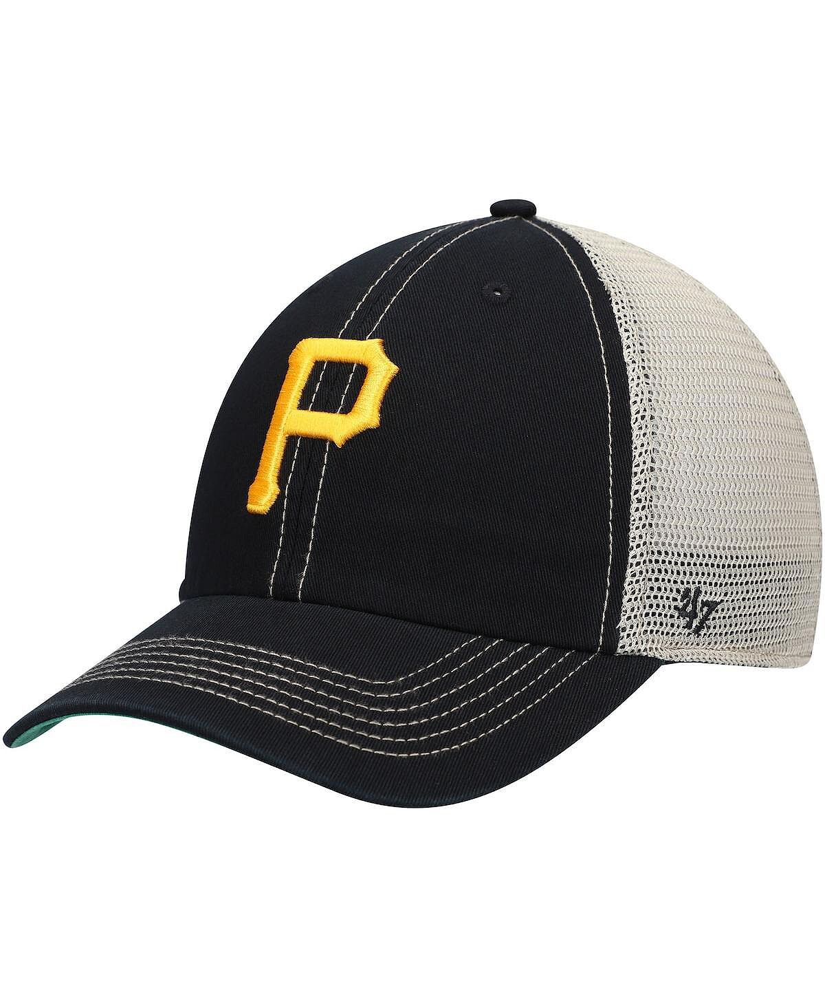 

Мужская черная кепка Pittsburgh Pirates Trawler Clean Up Trucker Snapback '47 Brand
