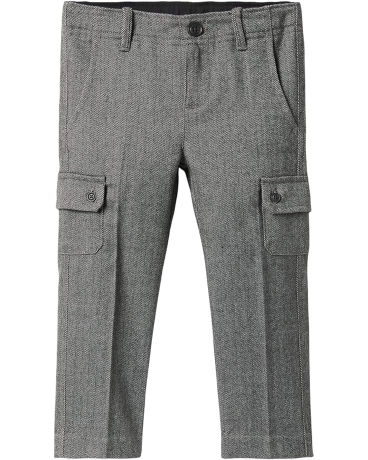 

Брюки Janie and Jack Herringbone Wool Cargo Pants, серый