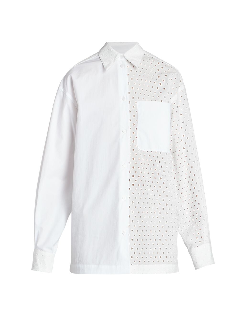 

Рубашка с половинными люверсами KENZO, белый