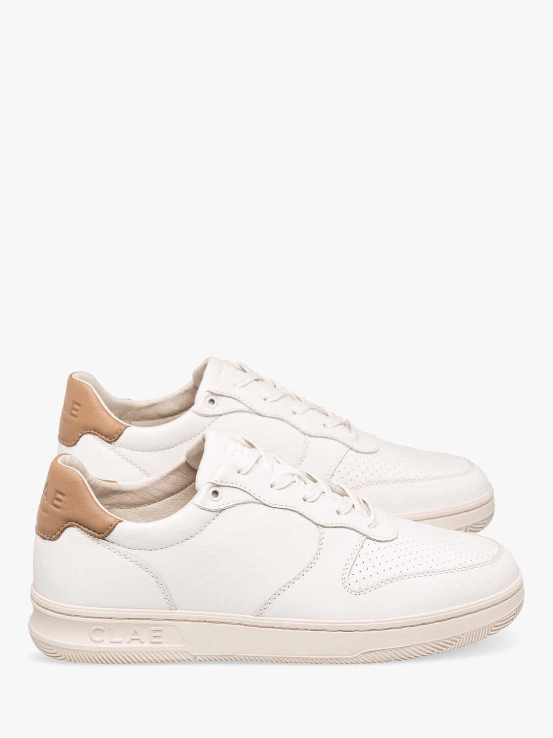 

Кожаные кроссовки Malone на шнуровке CLAE, кремовый/кэмел