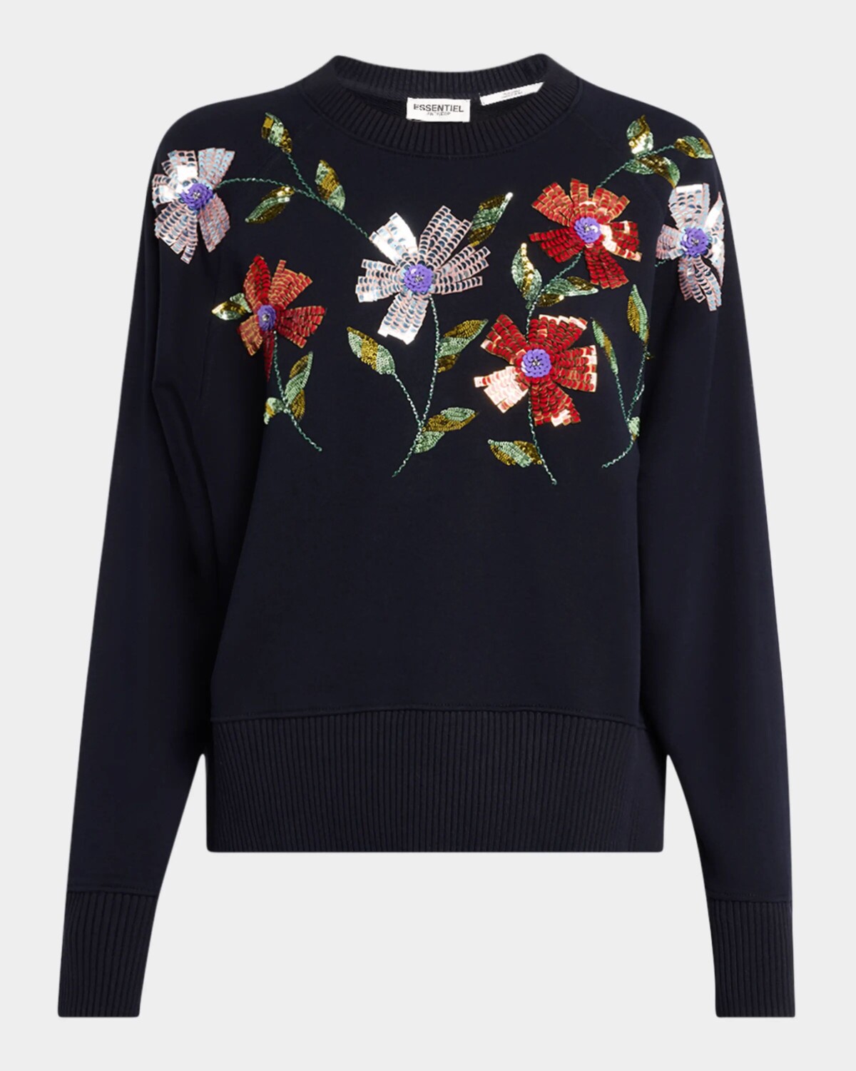 

Толстовка Graaf с цветочной вышивкой Essentiel Antwerp, цвет Old Navy