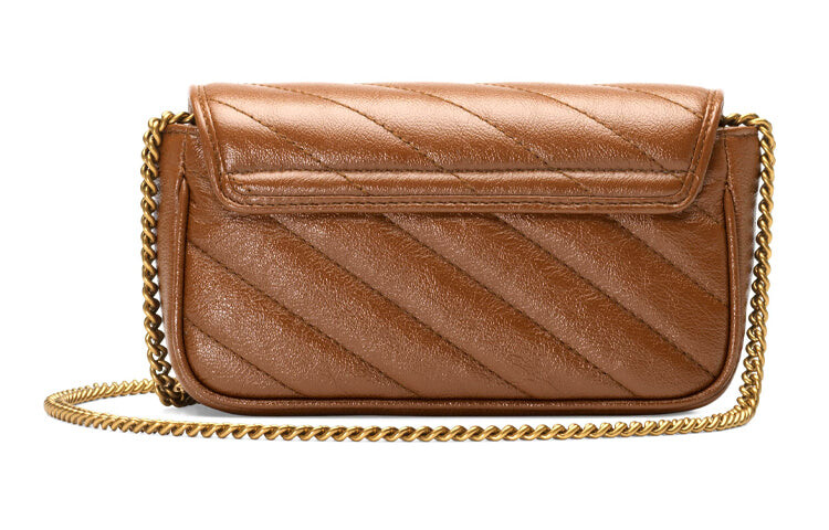 

Мини-клатч GUCCI GG Marmont кожаный, коричневый