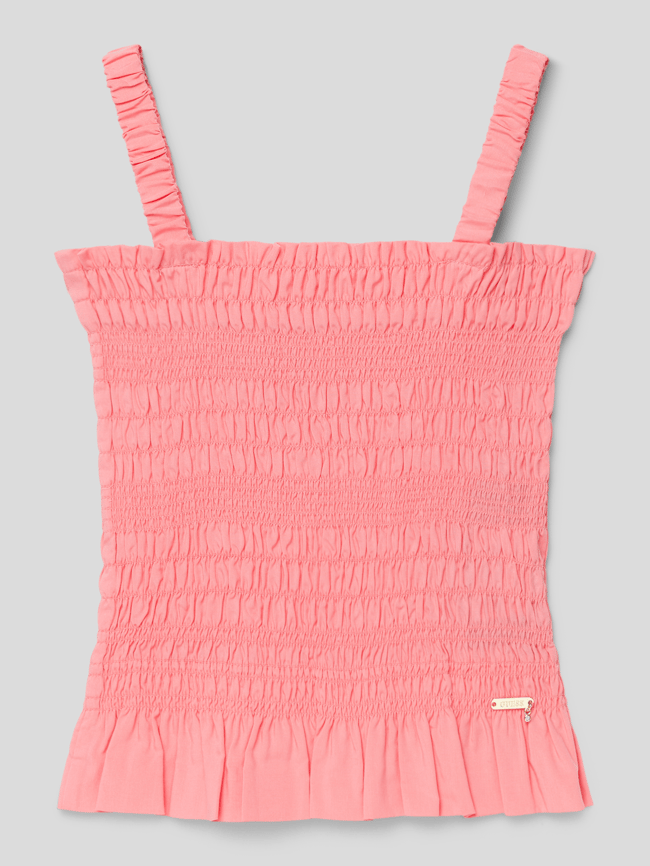 Топ-блузка со сборками Guess, розовый