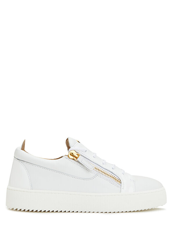

Женские кожаные кроссовки с белой молнией Giuseppe Zanotti