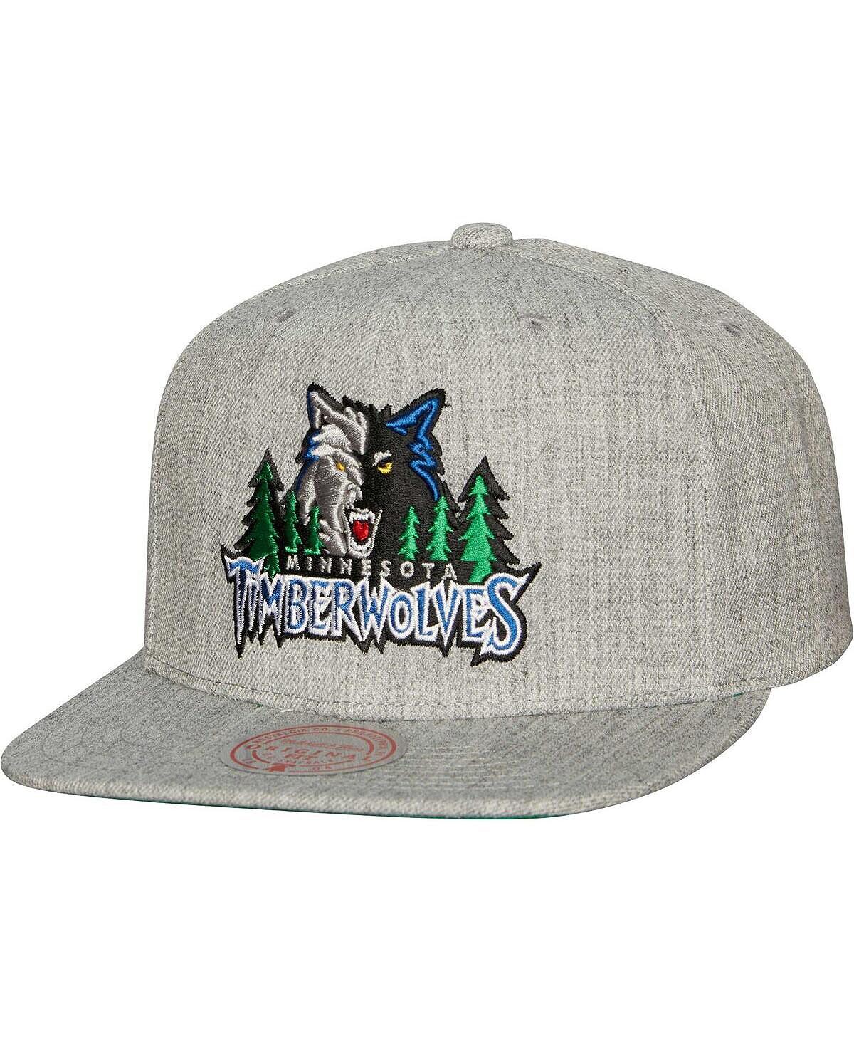 

Мужская кепка Snapback Minnesota Timberwolves Hardwood Classics 2.0 Heather Grey Minnesota Timberwolves Mitchell & Ness