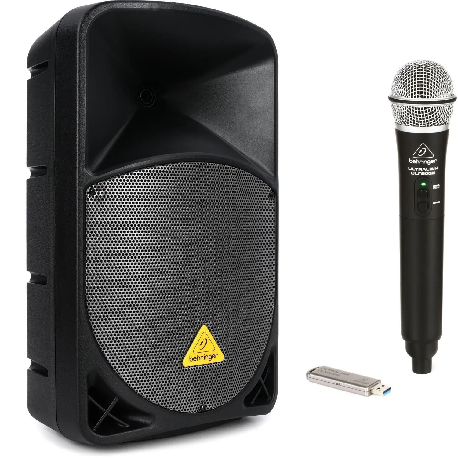 

Behringer Eurolive B112D 12-дюймовый активный динамик мощностью 1000 Вт и беспроводная микрофонная система ULM300USB