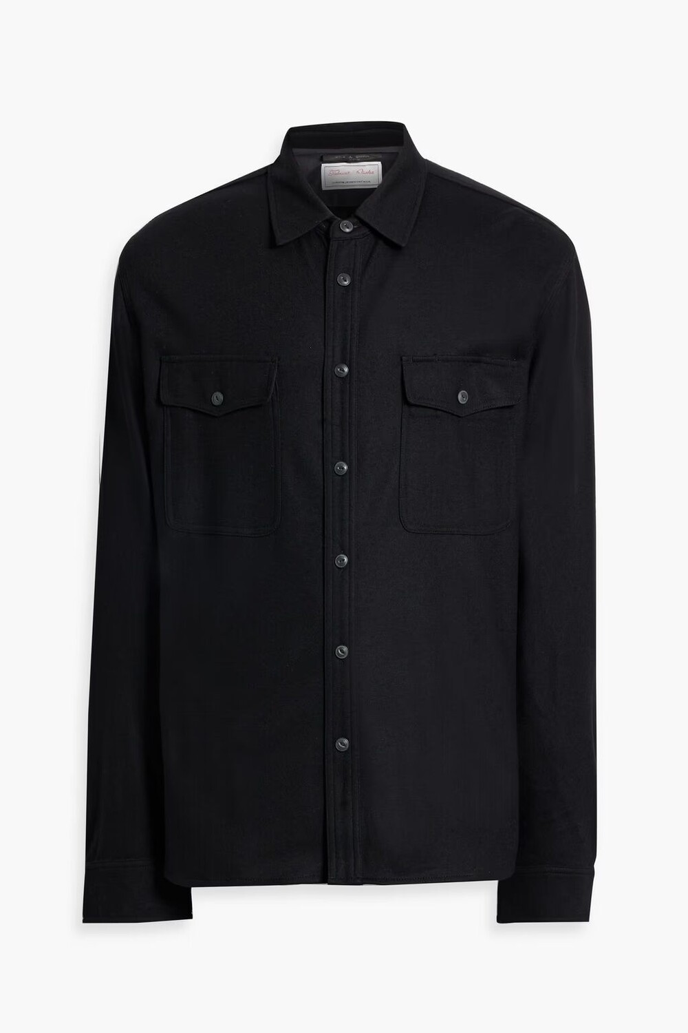 

Рубашка Jack из шерстяного джерси с начесом Rag & Bone, черный