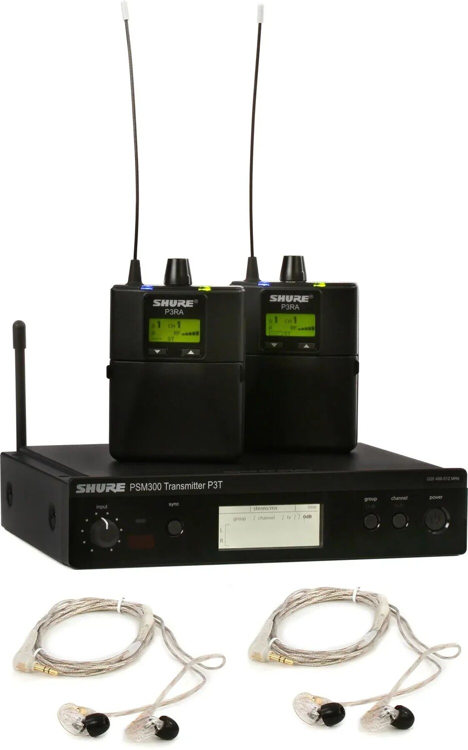

Беспроводная система внутриканального мониторинга Shure PSM300 Twin Pack Pro P3TRA215TWP — ремешок G20