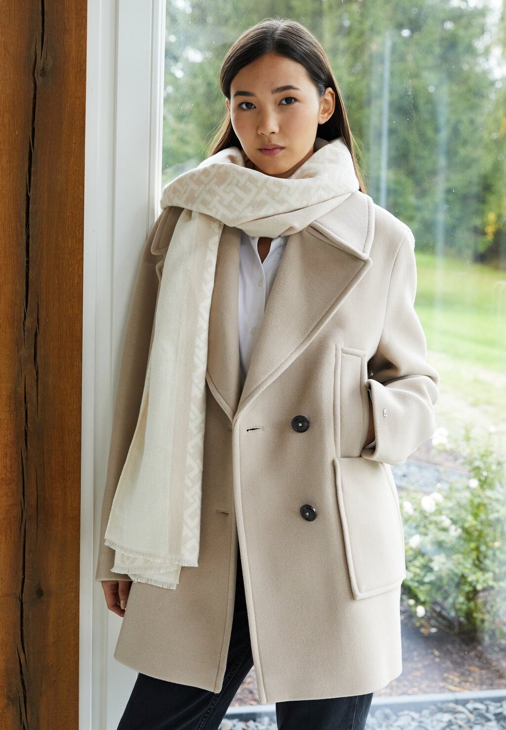 

Пальто классическое RELAXED PEACOAT Tommy Hilfiger, бежевый