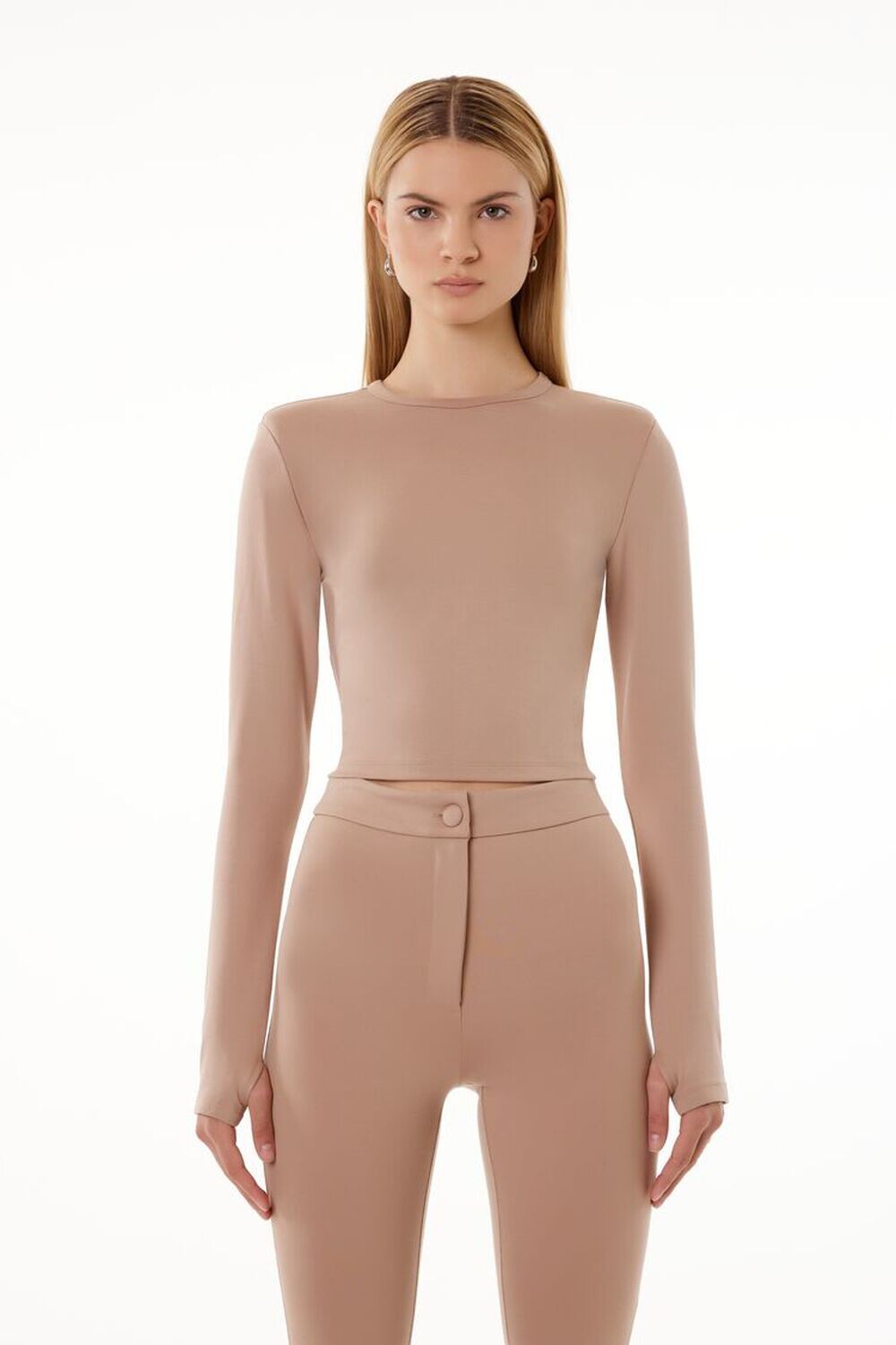 

Приталенный топ Barneys New York Forever 21, серо-коричневый