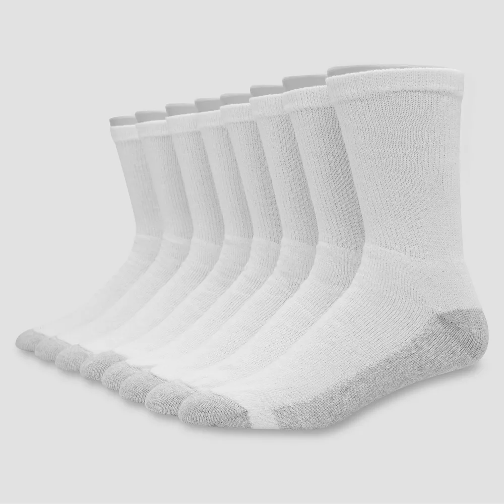 

Мужские носки Hanes Crew с FreshIQ 8pk, цвет White