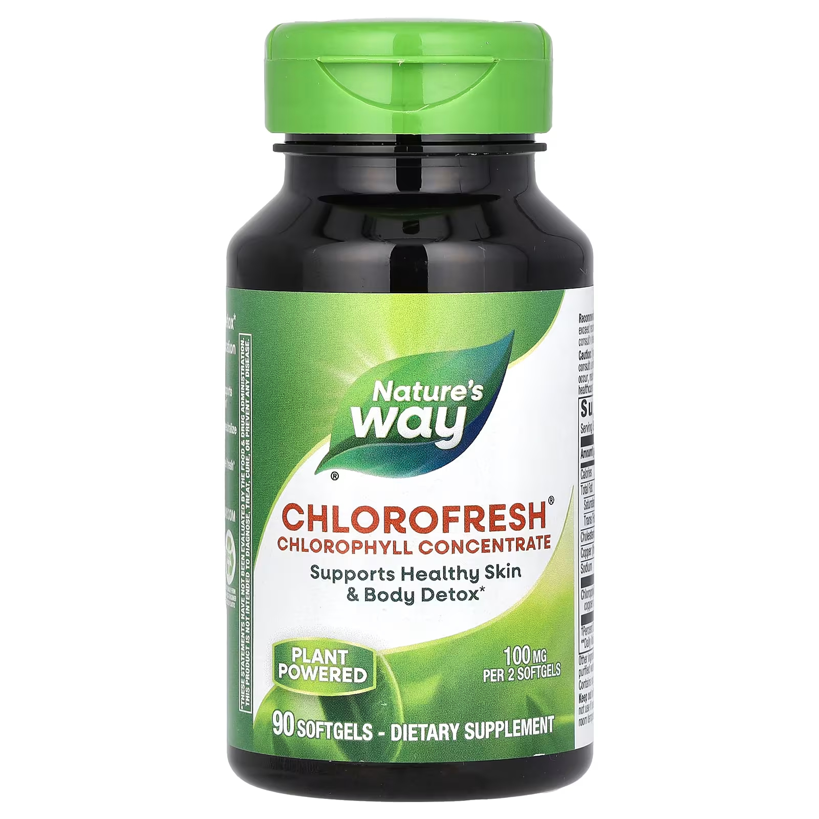 Nature's Way Chlorofresh Концентрат хлорофилла 100 мг, 90 мягких таблеток (50 мг на мягкую таблетку) nature s way chlorofresh концентрированный хлорофилл 90 мягких таблеток