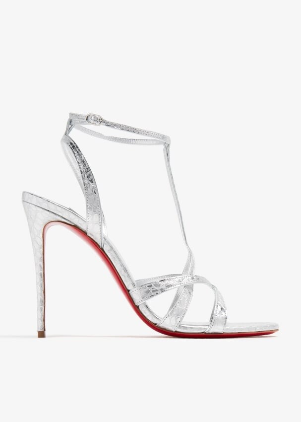 

Сандалии Christian Louboutin Tangueva 100, серебряный