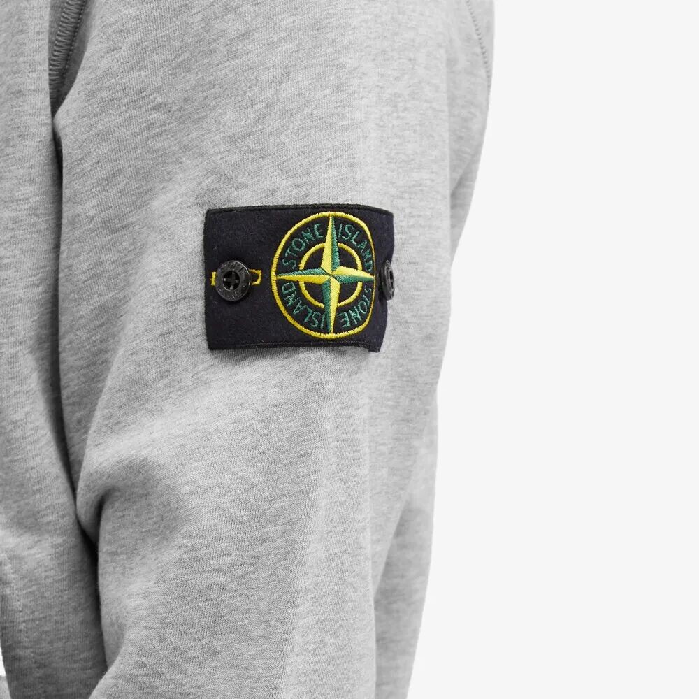 

Stone Island Толстовка на молнии, окрашенная в одежде, серый