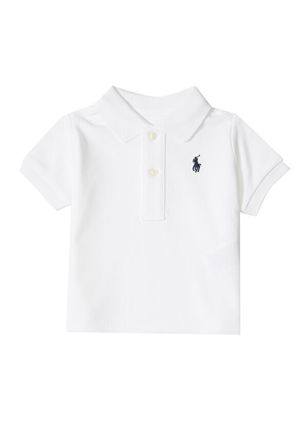 

Белая футболка с воротником-поло и логотипом для мальчика Polo Ralph Lauren