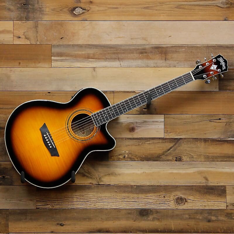 

Акустическая гитара Washburn EA15 Festival Series Mini Jumbo Cutaway Acoustic Electric Guitar Tobacco Burst