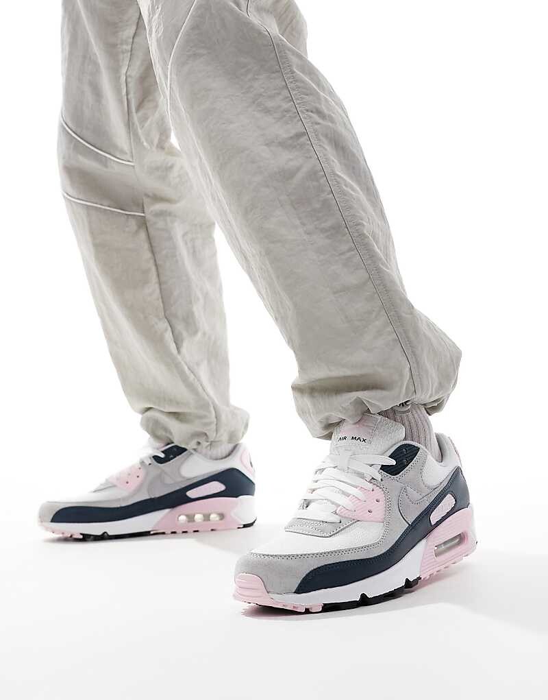 

Бело-розовые кроссовки Nike Air Max 90, Розовый, Бело-розовые кроссовки Nike Air Max 90