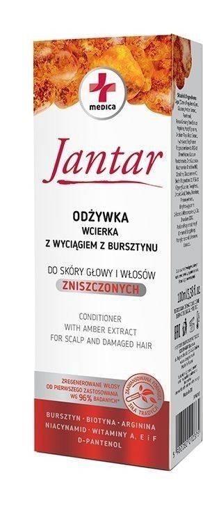 цена Jantar Medica растирание волос, 100 ml