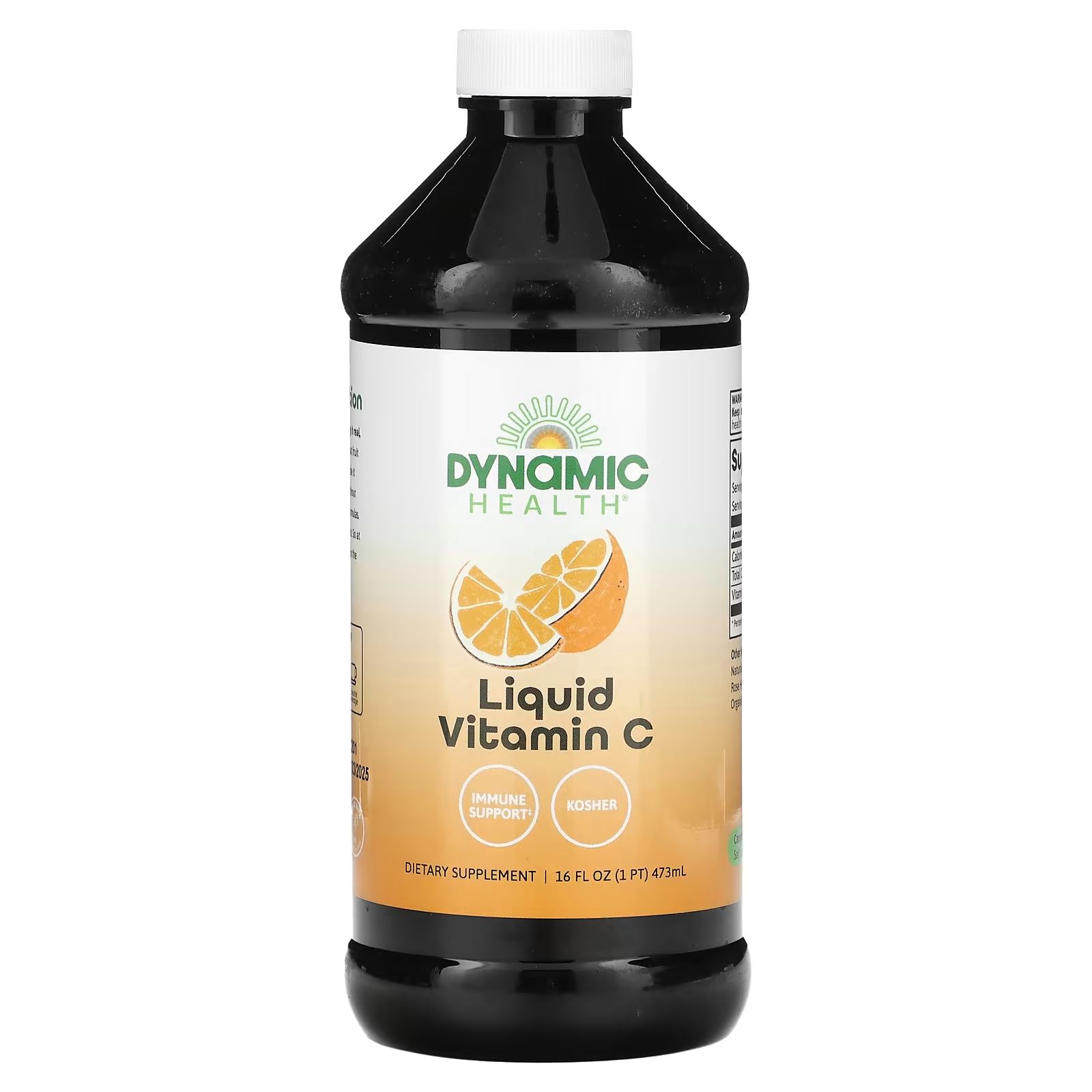 Жидкий витамин C Dynamic Health, 16 жидких унций (473 мл) dynamic health laboratories жидкий хлорофилл 100 мг 473 мл