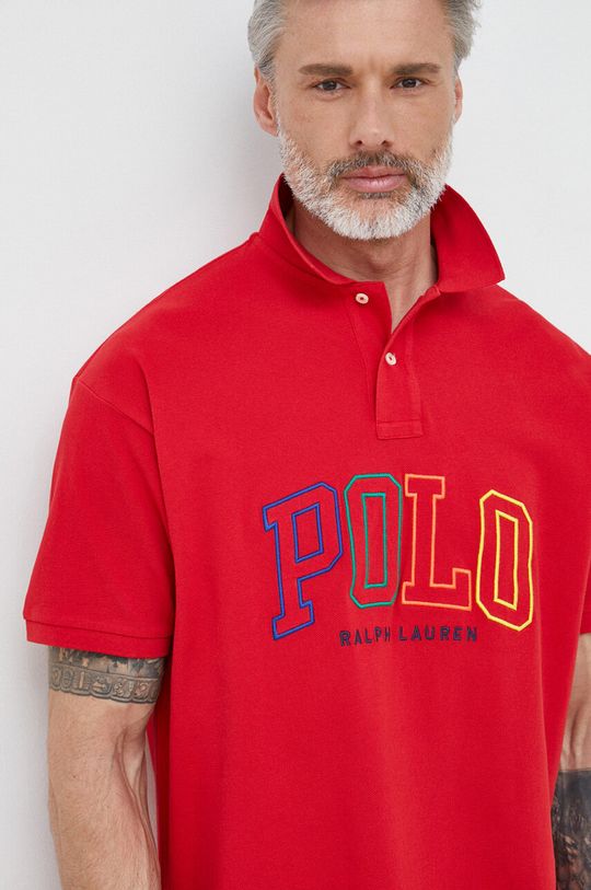 Хлопковая рубашка-поло Polo Ralph Lauren, красный рубашка поло polo ralph lauren серый