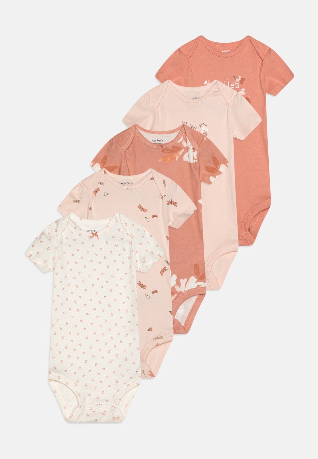 

Боди 5 PACK Carter's, цвет rose/white