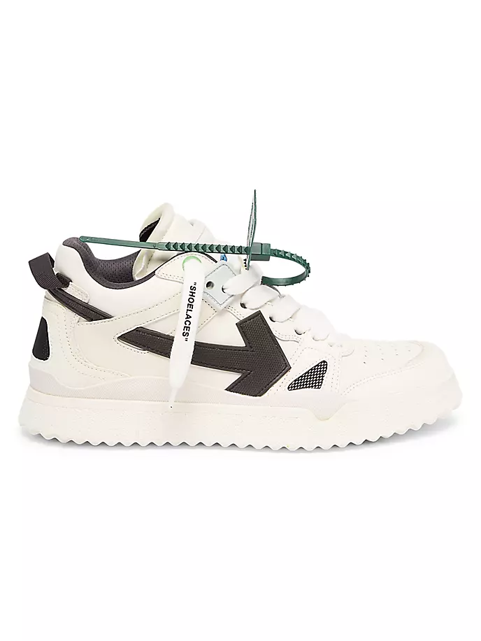 

Кроссовки средней длины с эффектом губки Off-White, цвет ivory green