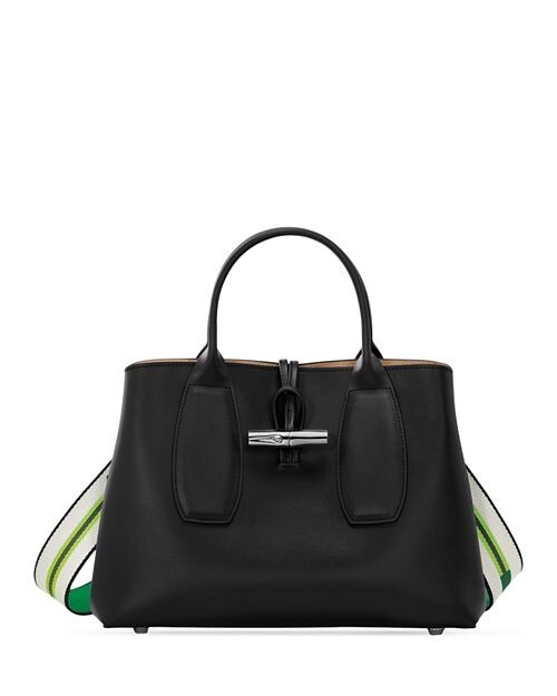 

Сумка-тоут-трансформер Roseau среднего размера Longchamp, цвет Black