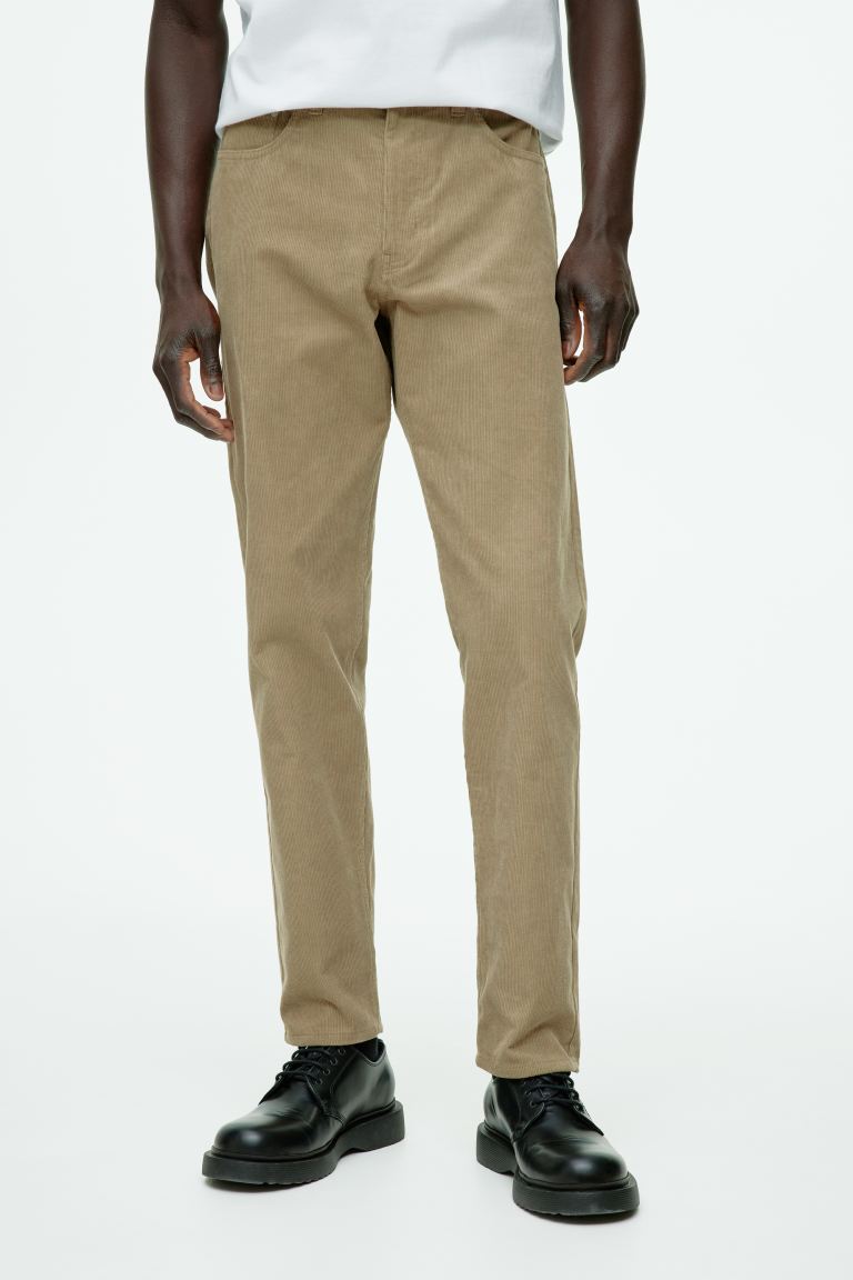 Вельветовые брюки H&M, зеленый