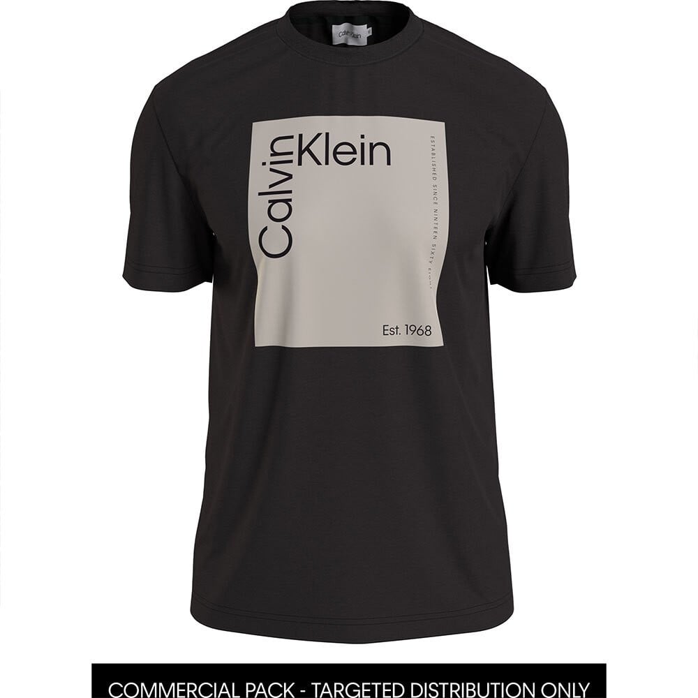 

Футболка с коротким рукавом Calvin Klein Square Logo, черный