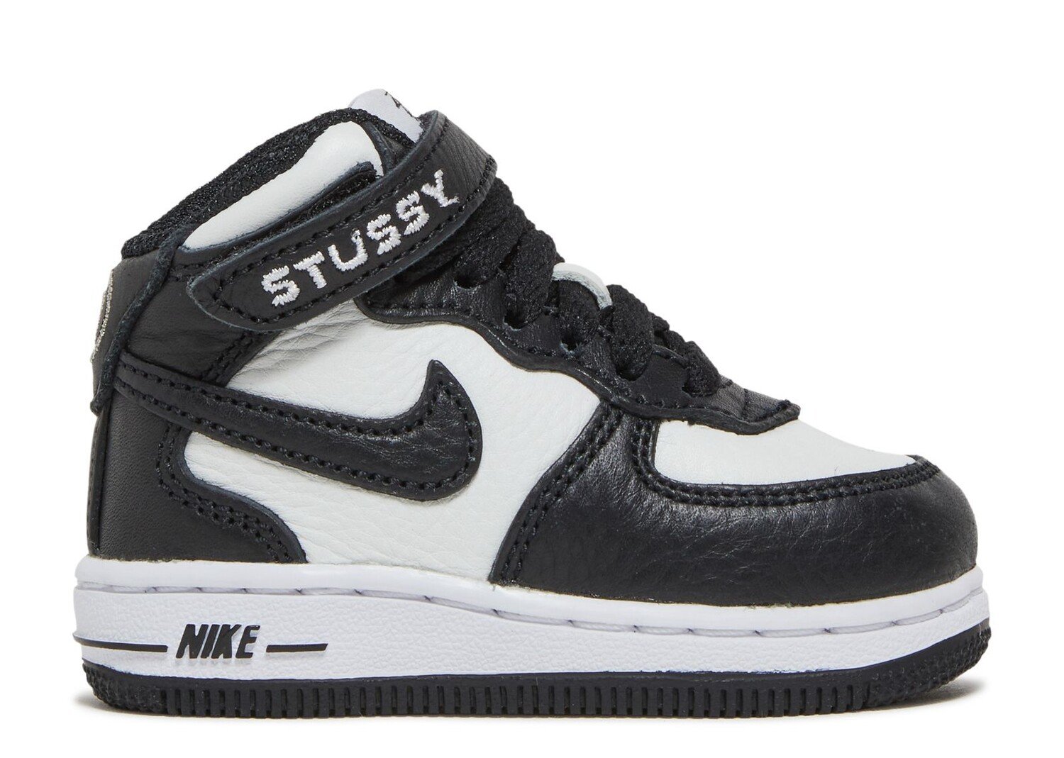 

Кроссовки Nike Stussy X Air Force 1 Mid Td 'Black White', черный