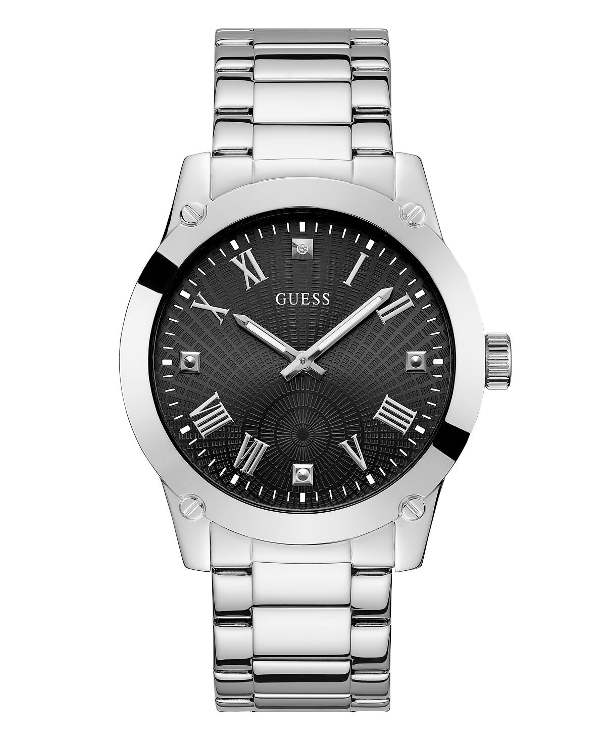 

Мужские аналоговые серебристые часы из нержавеющей стали, 44 мм GUESS