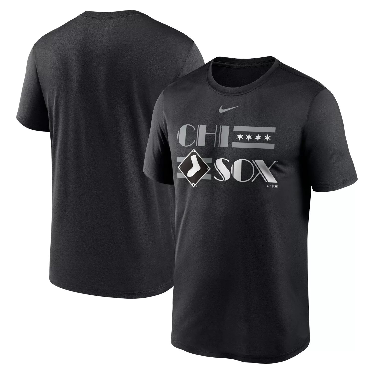Мужская черная футболка Nike Chicago White Sox Local Club