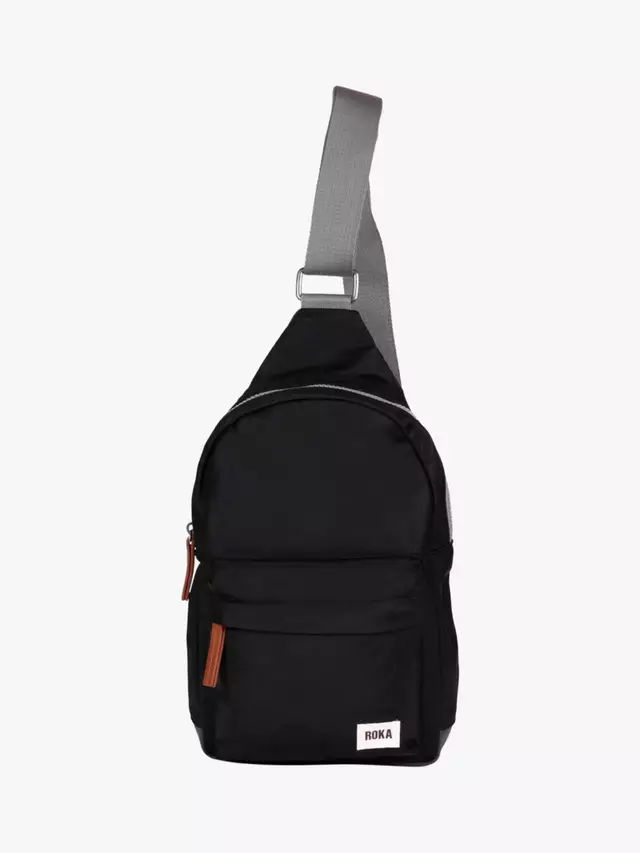 

Сумка кросс-боди ROKA London Willesden Recycled Nylon Sling, черный