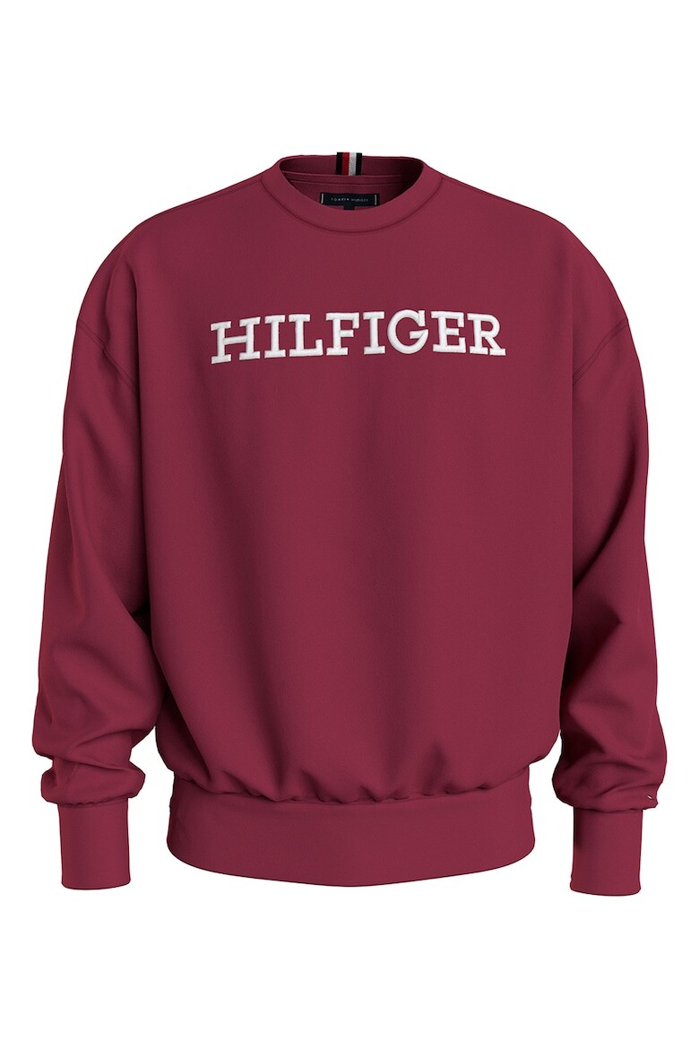 

Толстовка из органического хлопка с вышитым логотипом Tommy Hilfiger, фиолетовый