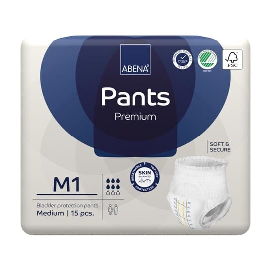 

Трусики впитывающие PANTS M1, 15 шт. Abena