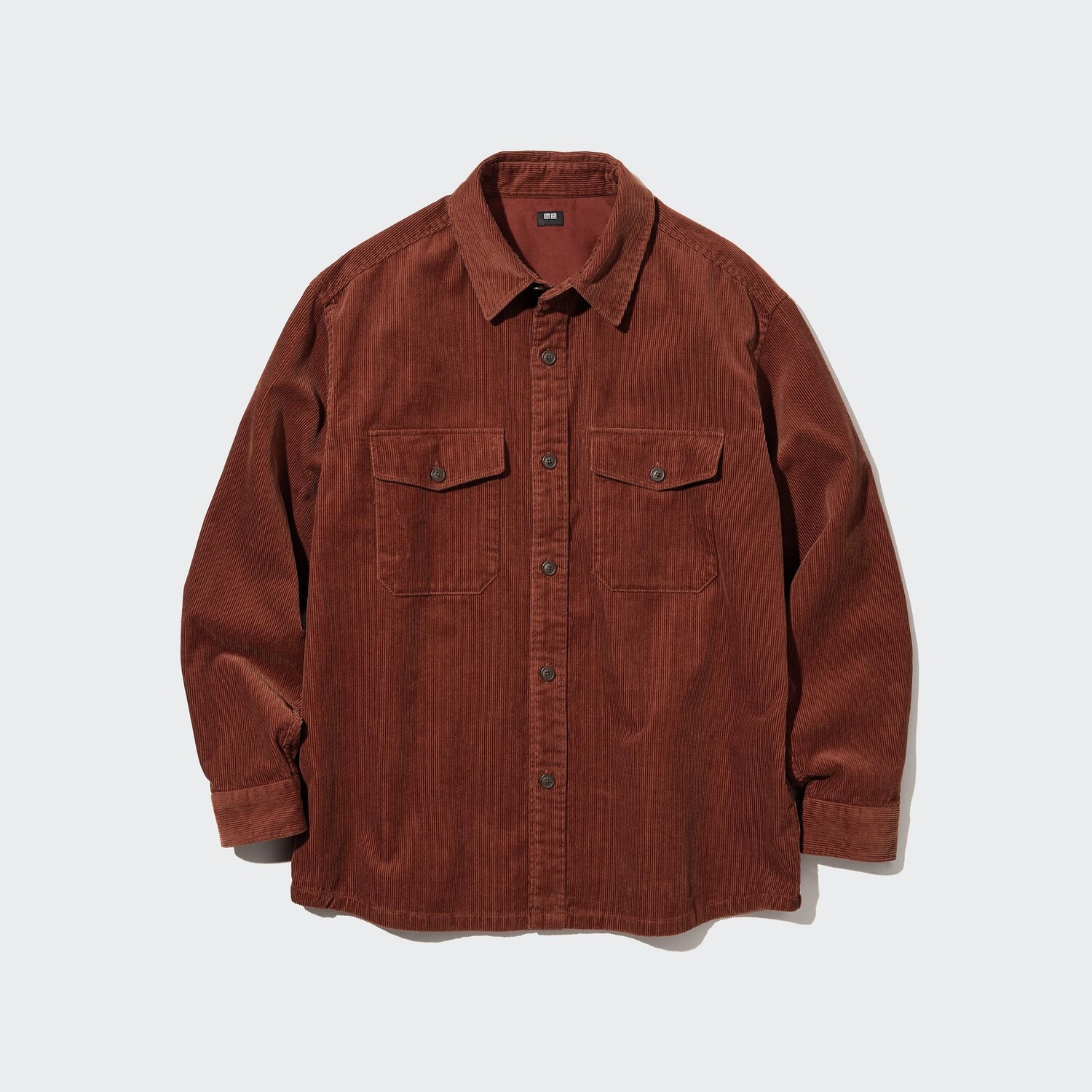 

Вельзовая рабочая рубашка оверсайз UNIQLO, оранжевый