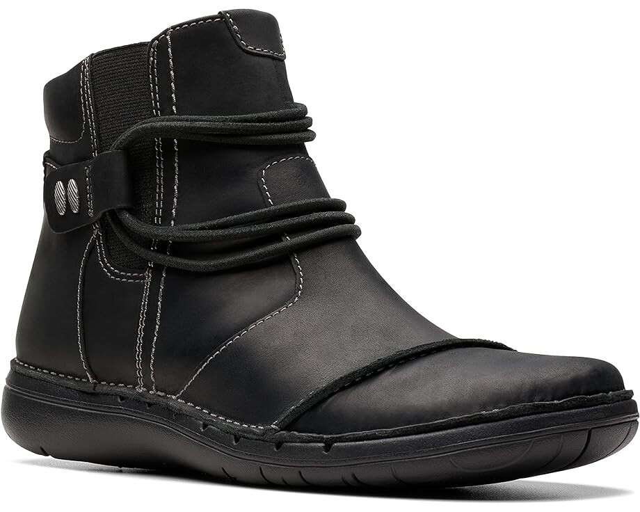 

Ботинки Clarks Un Loop Up, черная кожа