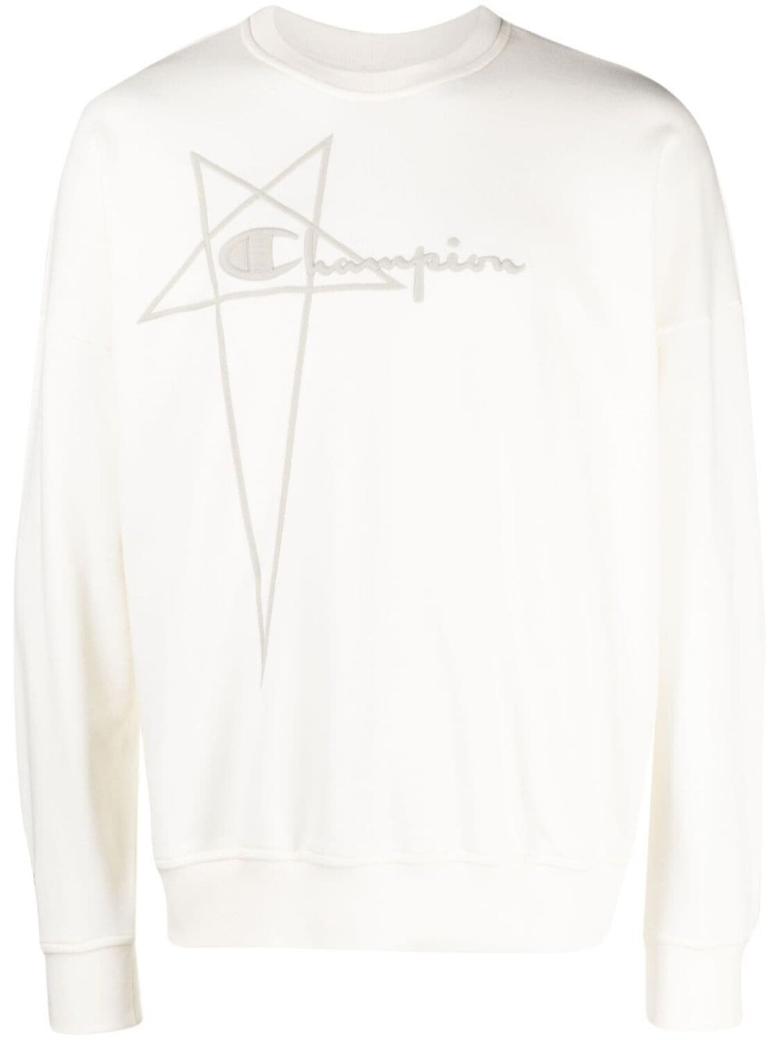 

Rick Owens X Champion толстовка с вышитым логотипом, нейтральный цвет