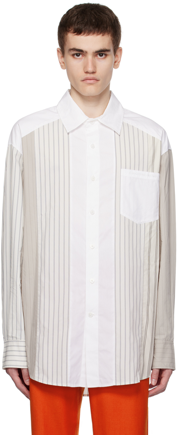 Рубашка Zoey Pleat Utility Shirt. Lardini White Linen Shirt. Pleated Shirt. 0970762001 Collarless Pleated Panel Shirt.