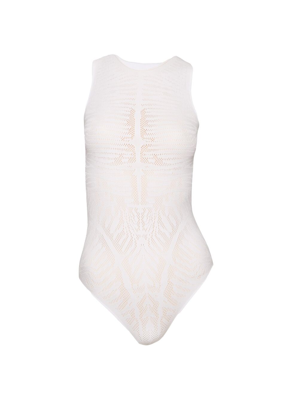 

Кружевное боди без рукавов Zebra Wolford, белый
