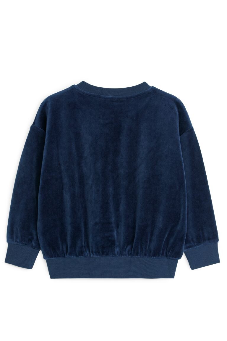 

Бархатная толстовка H&M, синий, Черный