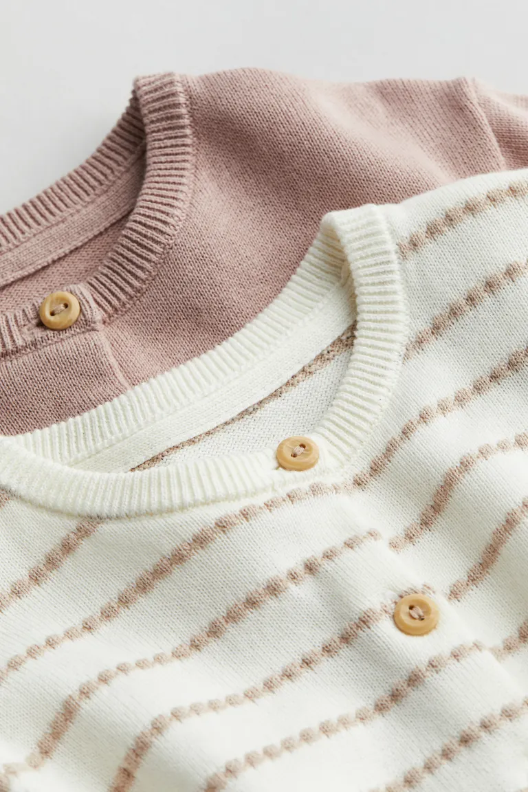 

Комплект из 2 хлопковых кардиганов H&M, розовый