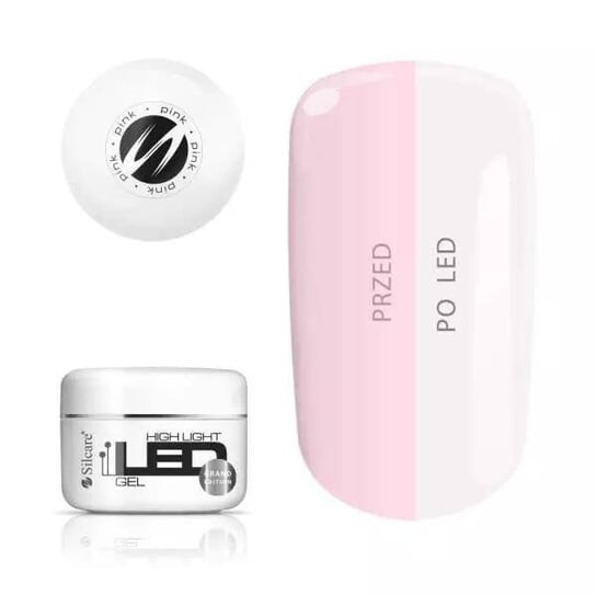 

Однофазный гель для ногтей средней густоты, Розовый, 100 г Silcare, High Light Led Gel
