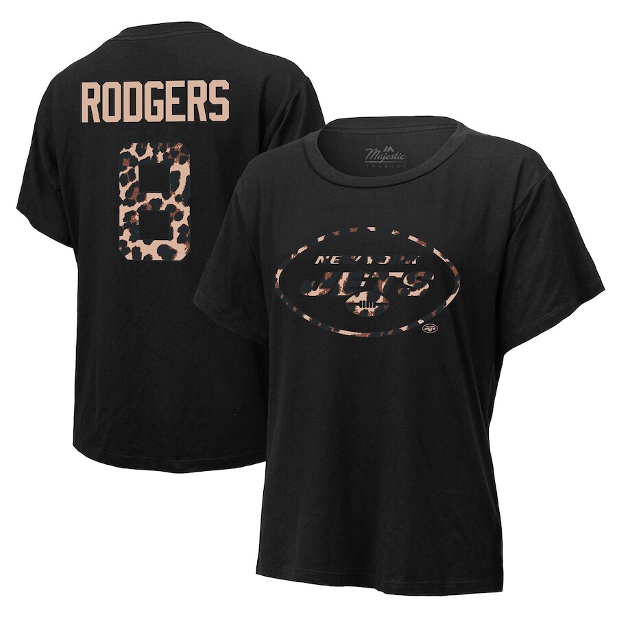 

Футболка с именем и номером Majestic Threads New York Jets, черный