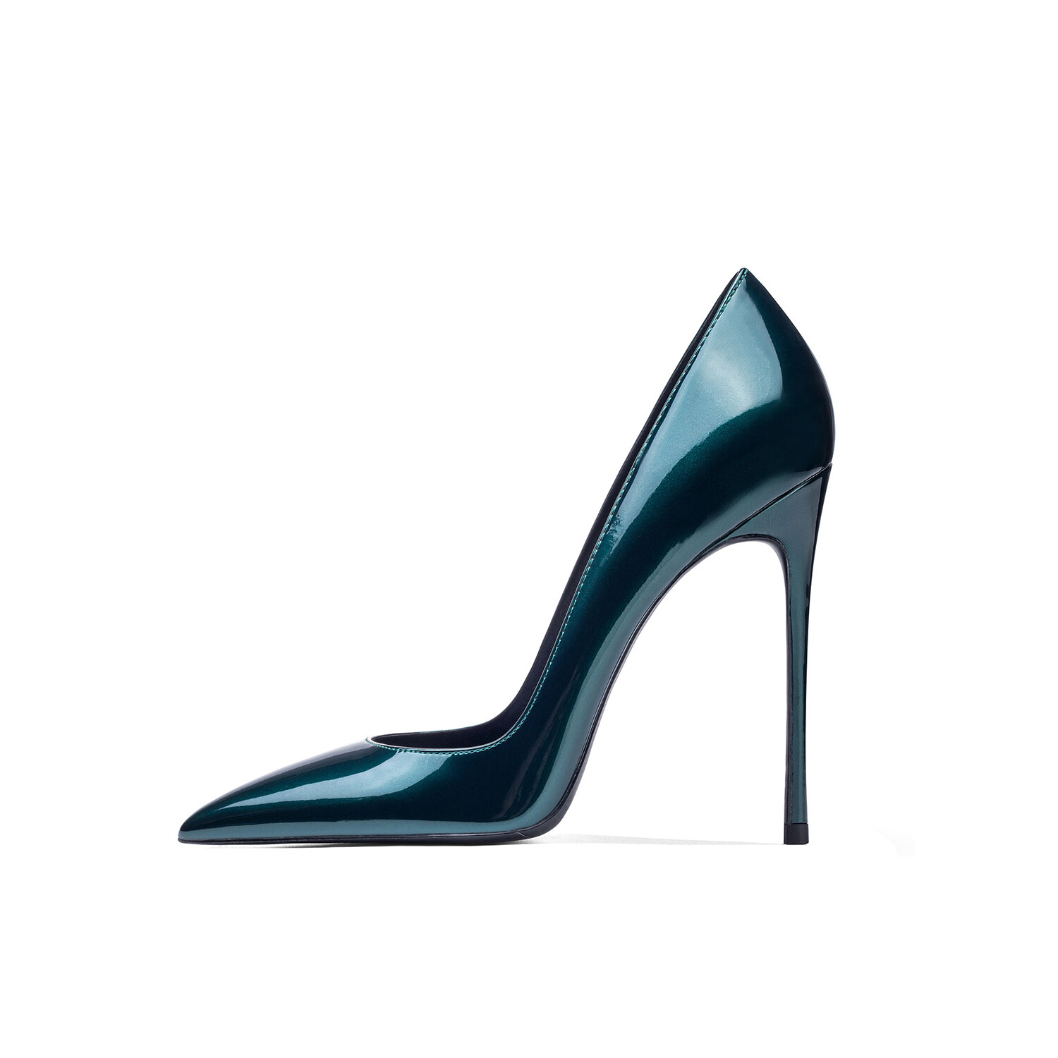 

Туфли женские на высоком каблуке Ganxiaojie, цвет Dark green 9cm