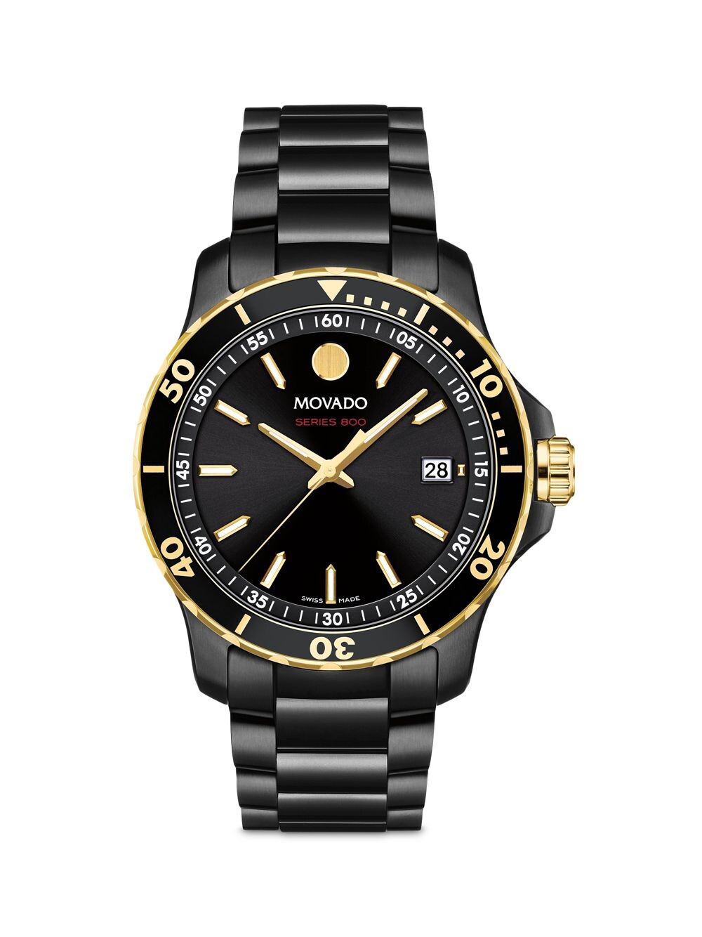 

Часы Series 800 из нержавеющей стали черного цвета Movado, черный